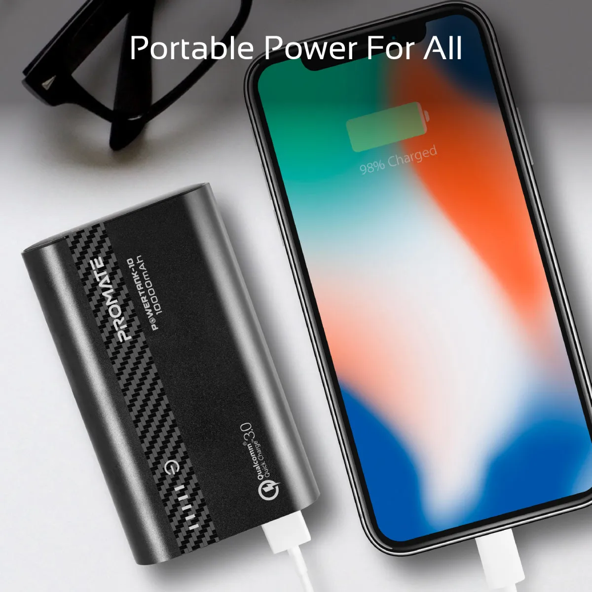 10000mAh Ultra-Fast Charging Power Bank with 18Watt Power Delivery and QC 3.0