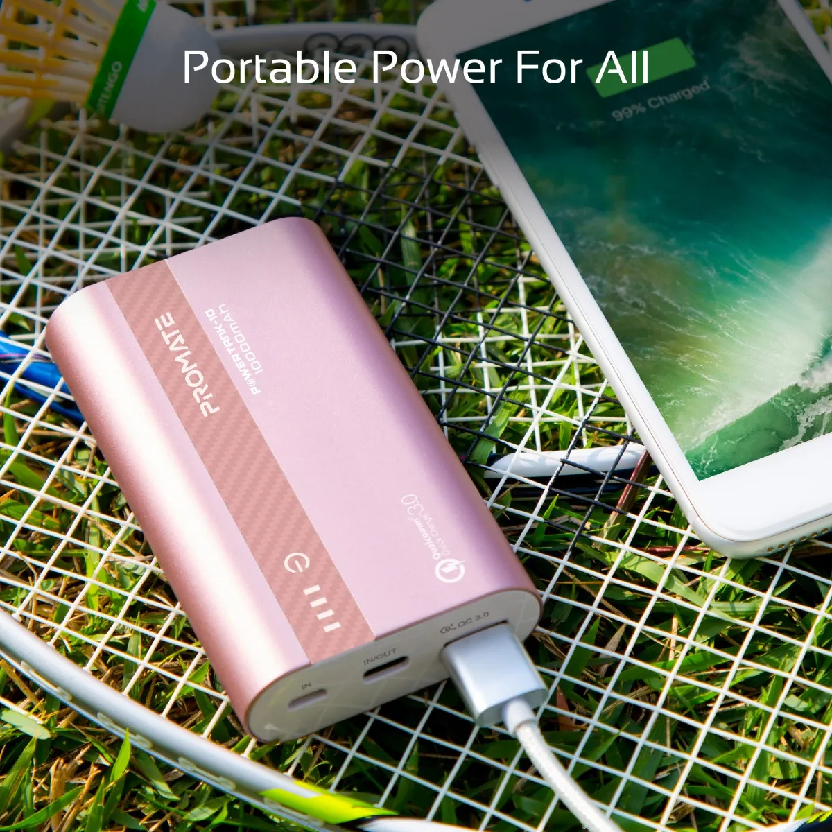 10000mAh Ultra-Fast Charging Power Bank with 18Watt Power Delivery and QC 3.0