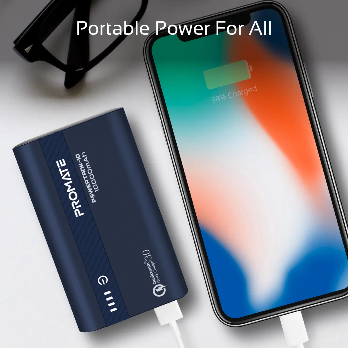 10000mAh Ultra-Fast Charging Power Bank with 18Watt Power Delivery and QC 3.0