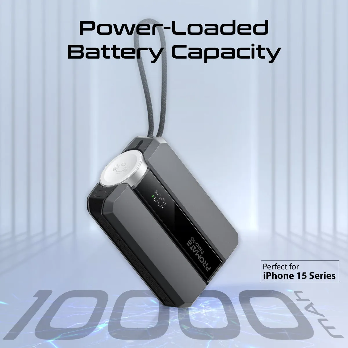 30W Power Delivery Smartphone & Apple Watch Charging Power Bank with in-built USB-C Cable