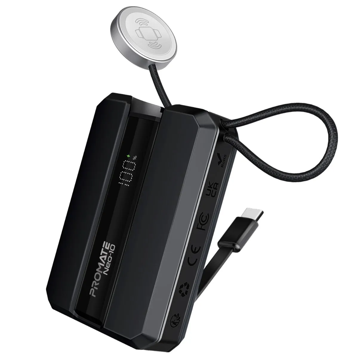 30W Power Delivery Smartphone & Apple Watch Charging Power Bank with in-built USB-C Cable