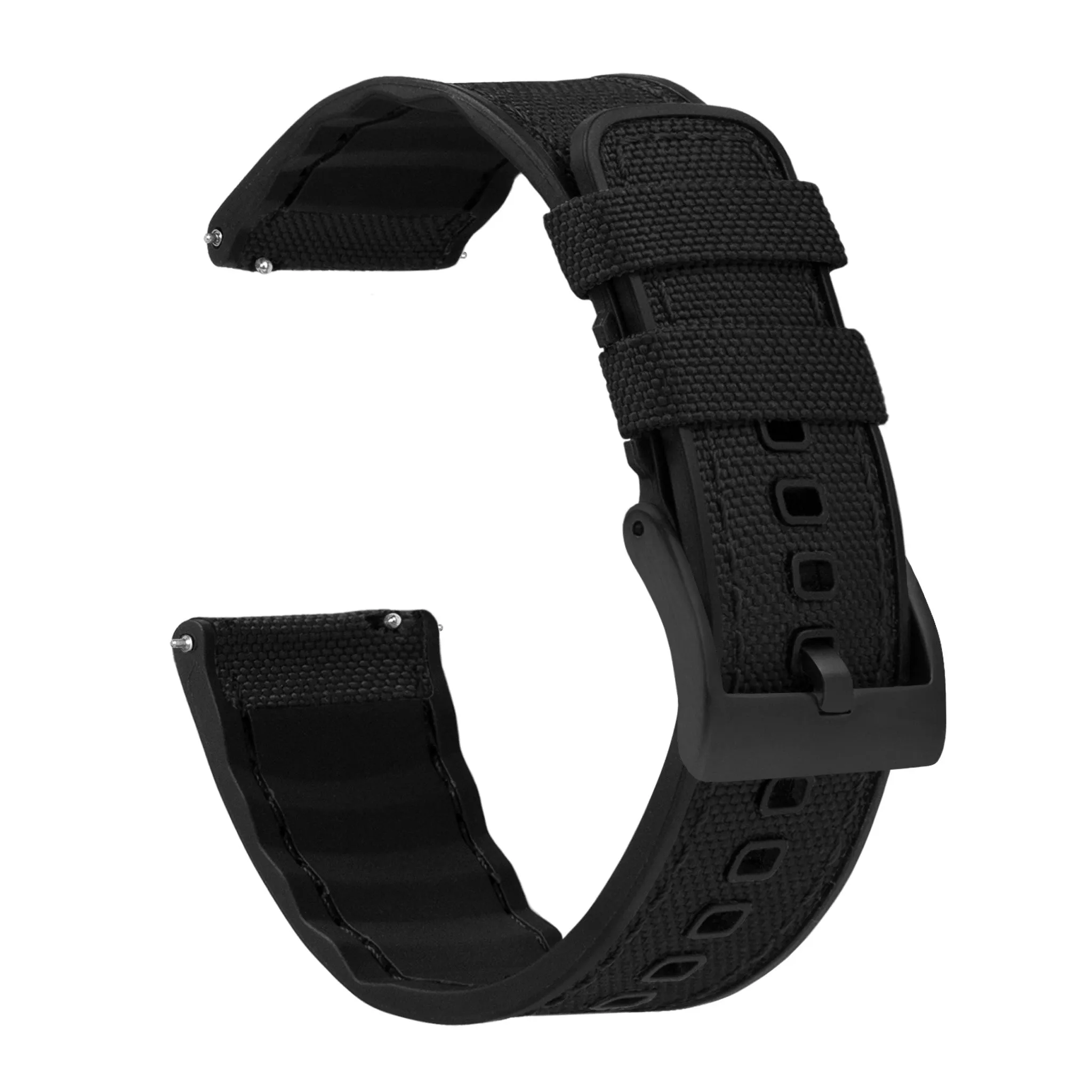 Amazfit Bip Cordrua Fabric Silicone Hybrid Black Watch Band