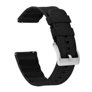 Amazfit Bip Cordrua Fabric Silicone Hybrid Black Watch Band