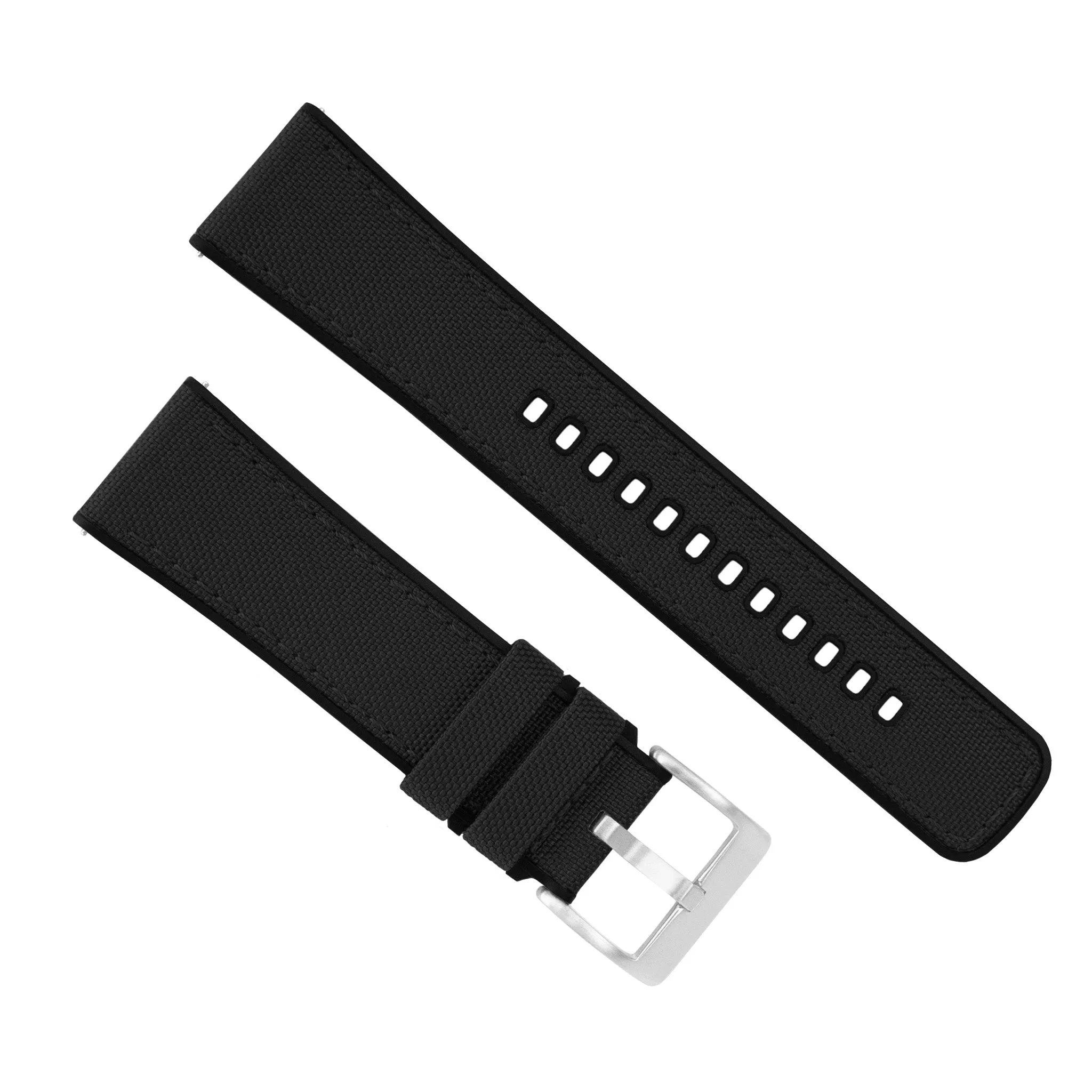 Amazfit Bip Cordrua Fabric Silicone Hybrid Black Watch Band