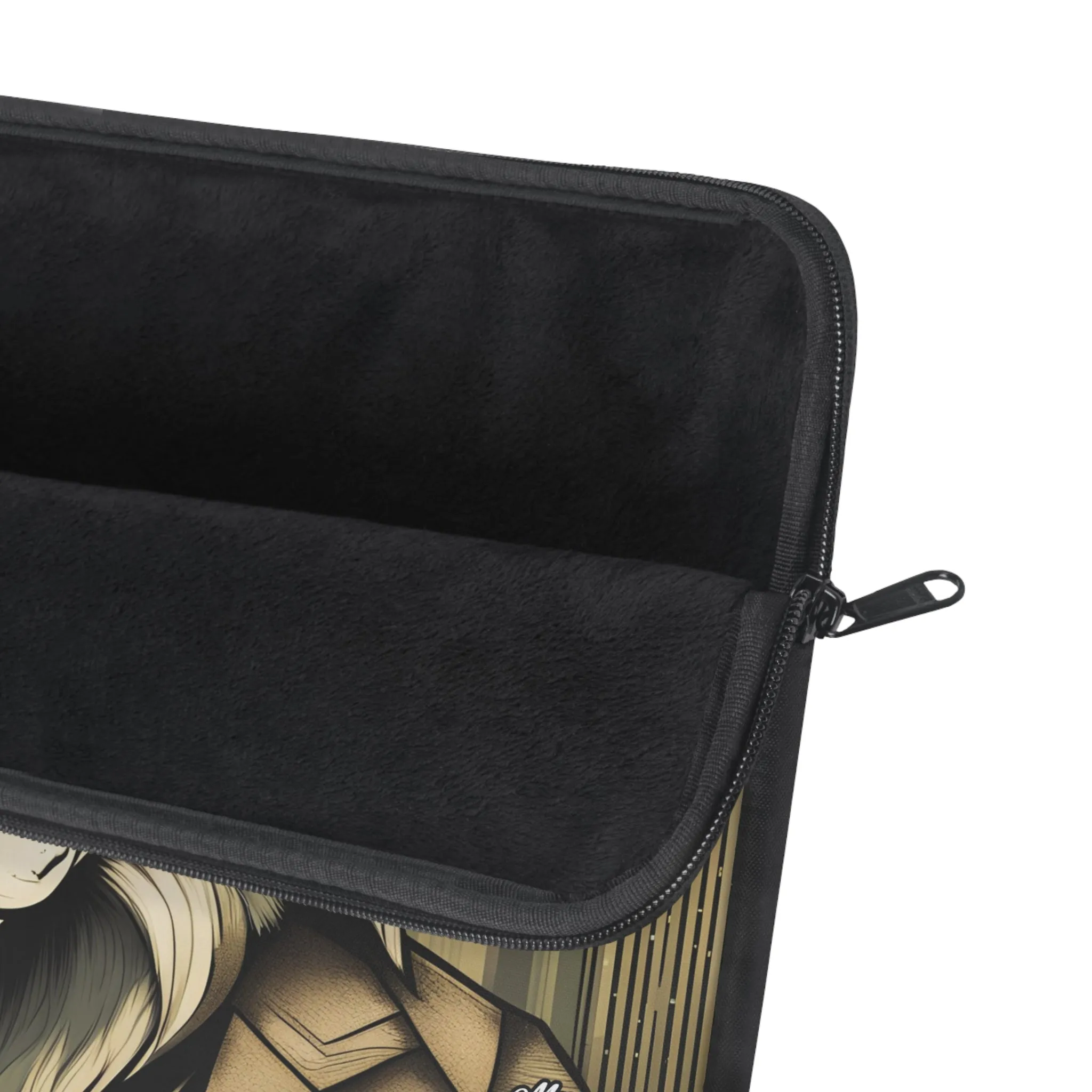 Art Deco Urban Wolf, Laptop Carrying Case, Top Loading Sleeve for School or Work
