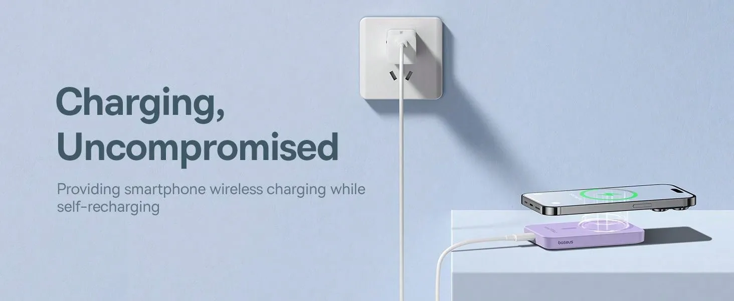 Baseus 5000mAh Magnetic Battery Pack, PD 20W Portable Phone Magsafe Charge