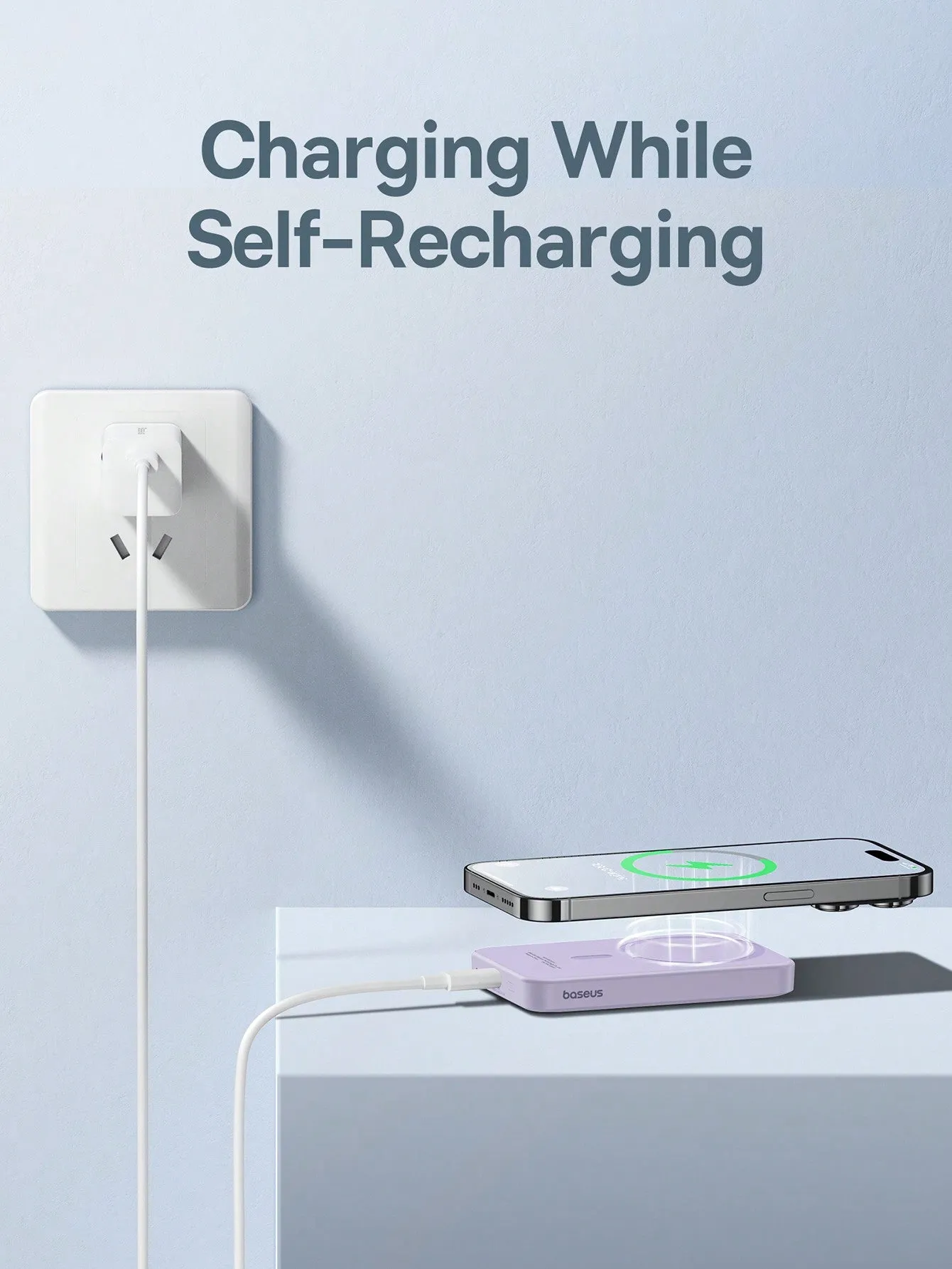 Baseus 5000mAh Magnetic Battery Pack, PD 20W Portable Phone Magsafe Charge