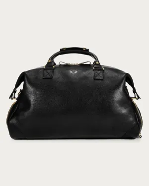 Black Full Grain Leather Weekender