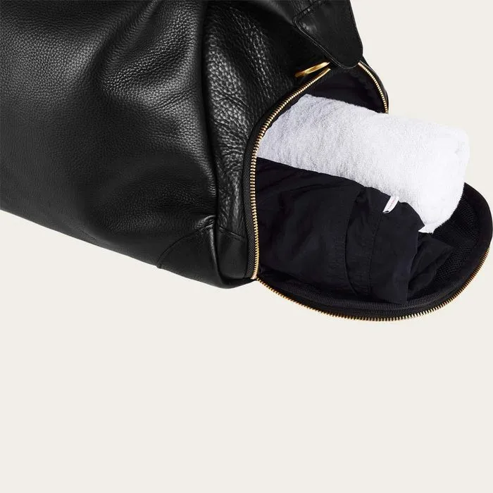 Black Full Grain Leather Weekender