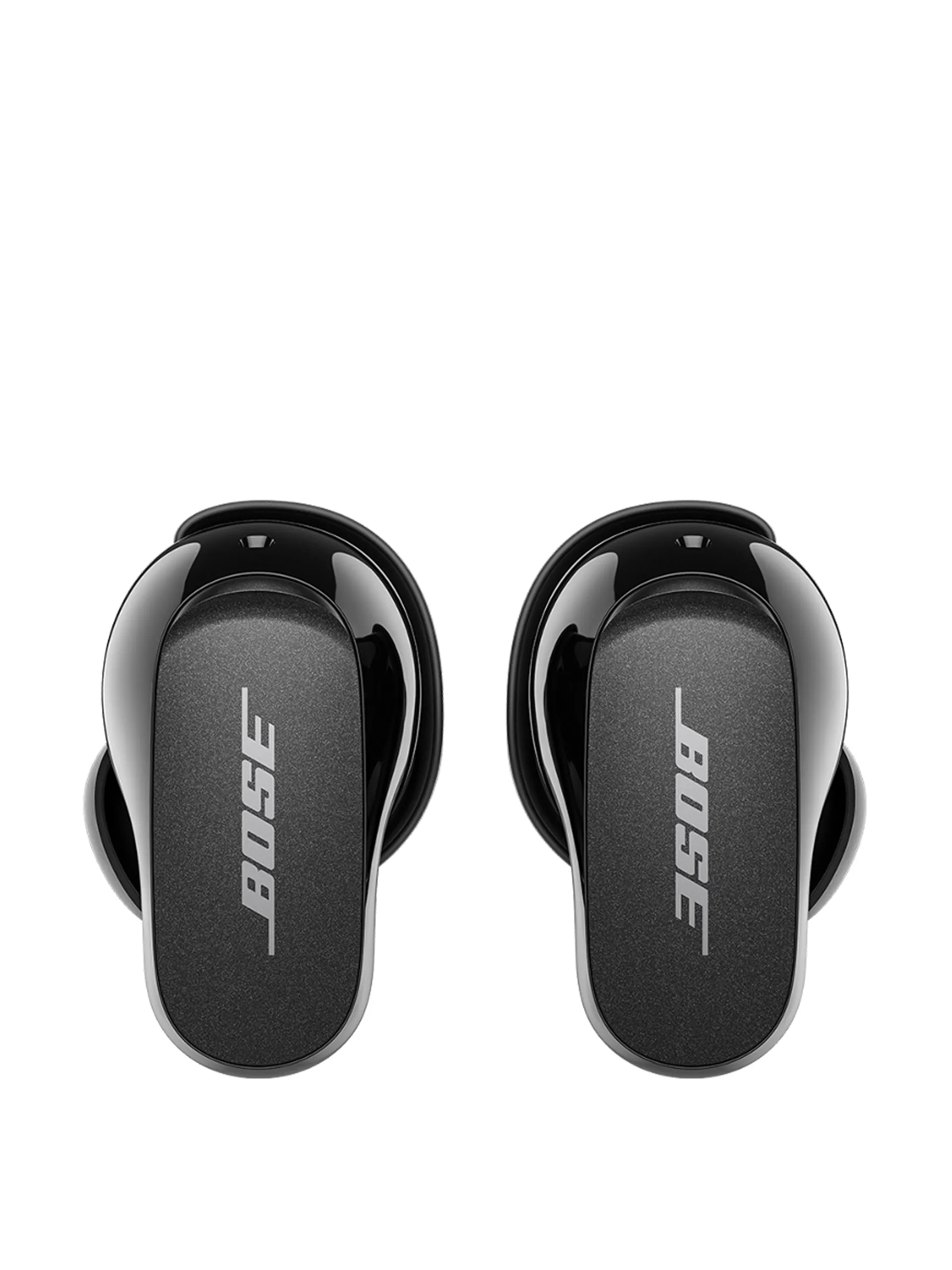 Black noise cancelling earbuds