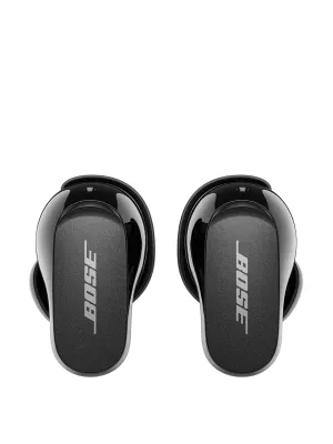 Black noise cancelling earbuds
