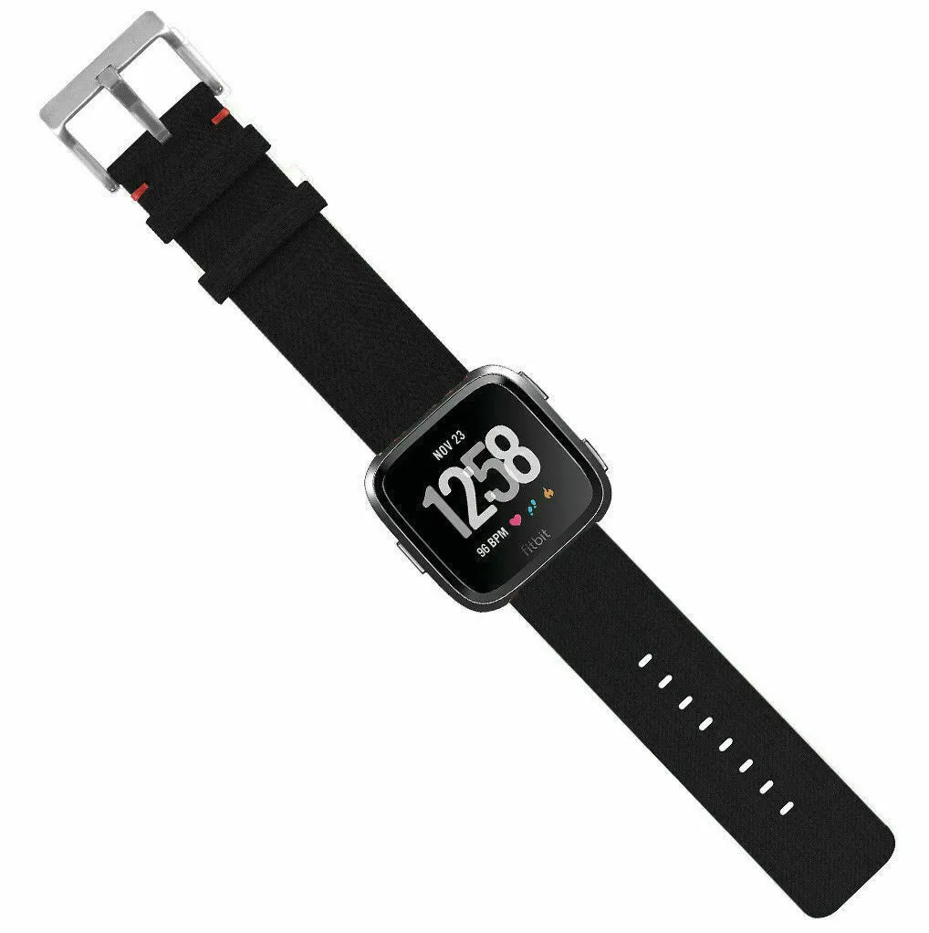 Black Nylon Strap for Fitbit Versa