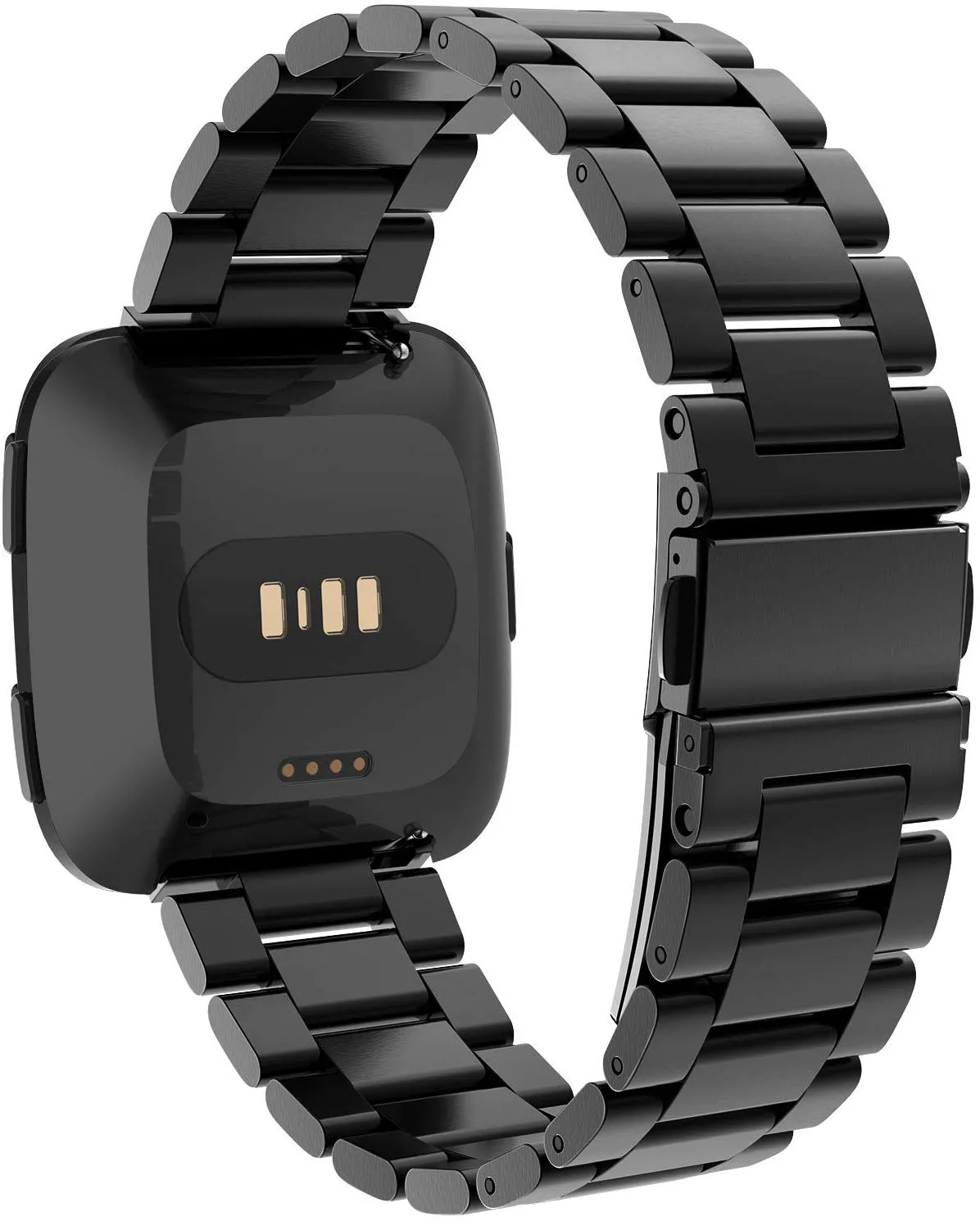 Black Stainless Steel Strap for Fitbit Versa