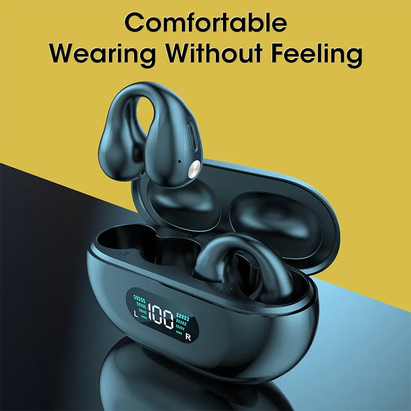 Bone Conduction Headphones TWS Earbuds Ear Clip Bluetooth
