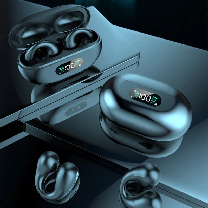 Bone Conduction Headphones TWS Earbuds Ear Clip Bluetooth