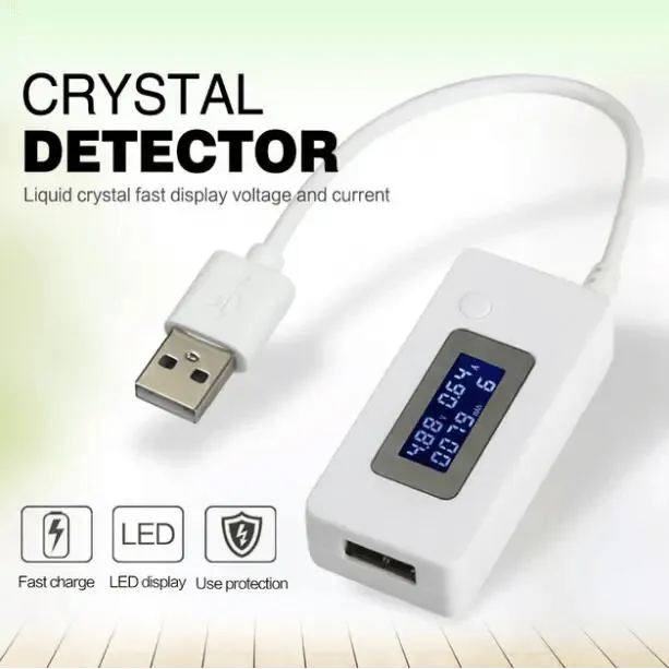 Charger USB Port Output Voltage Amps Meter Tester Multimeter