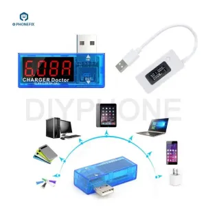 Charger USB Port Output Voltage Amps Meter Tester Multimeter