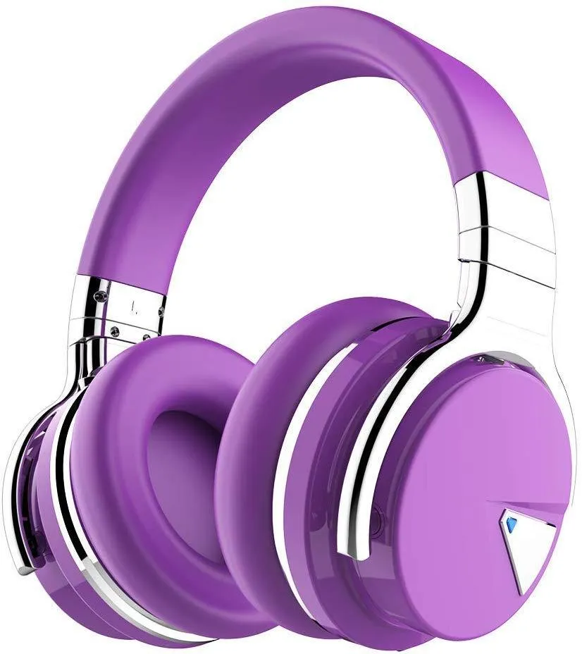 COWIN E7 Active Noise Cancelling Headphones Bluetooth Headphones with Microphone Deep Bass Wireless Headphones Over Ear, Comfortable Protein Earpads, 30 Hours Playtime for Travel/Work, Black