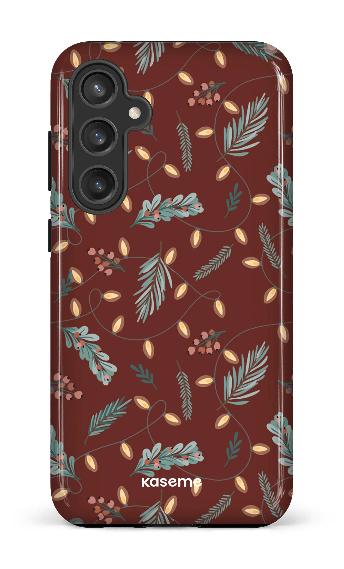 Cozy winter night red