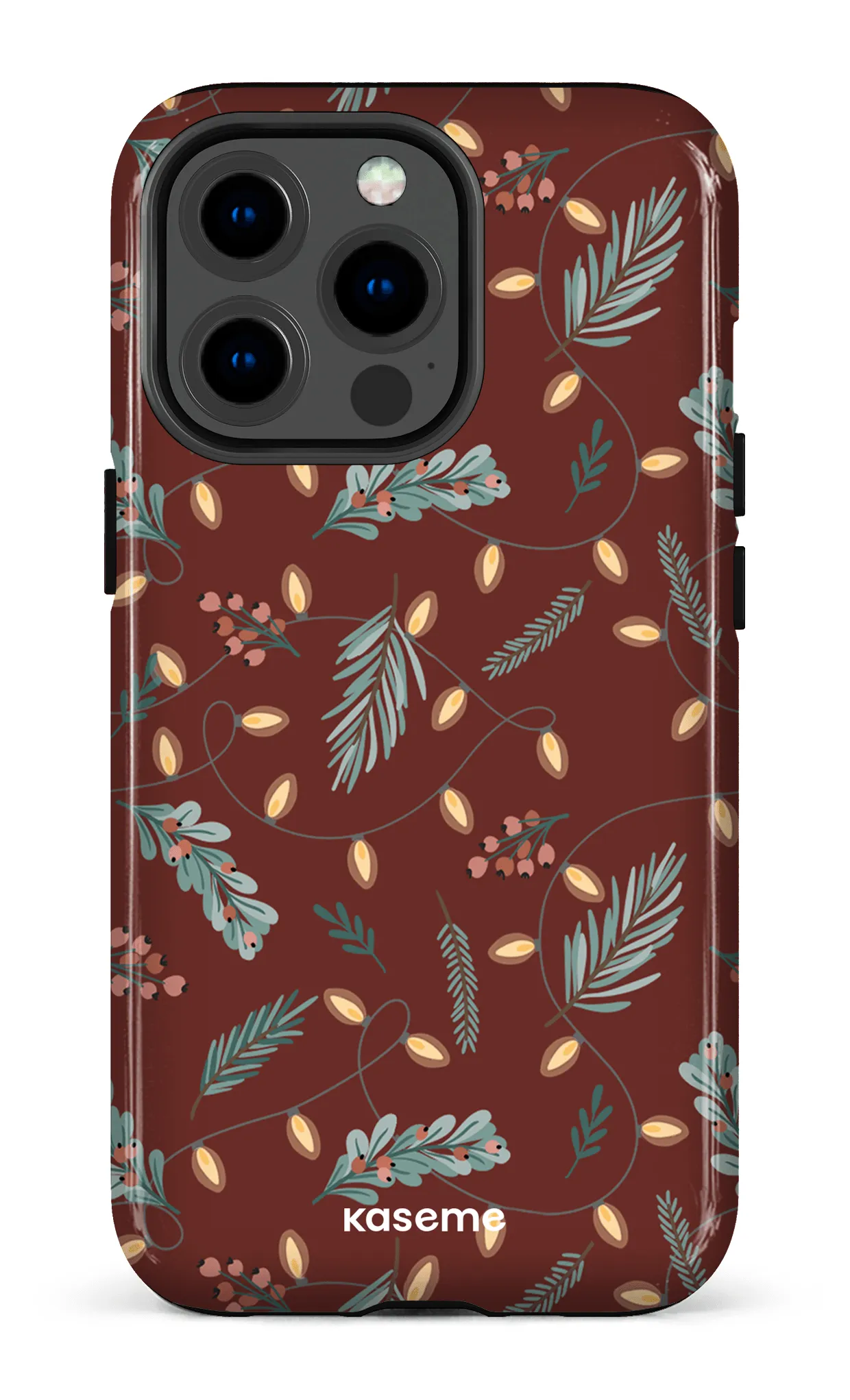 Cozy winter night red