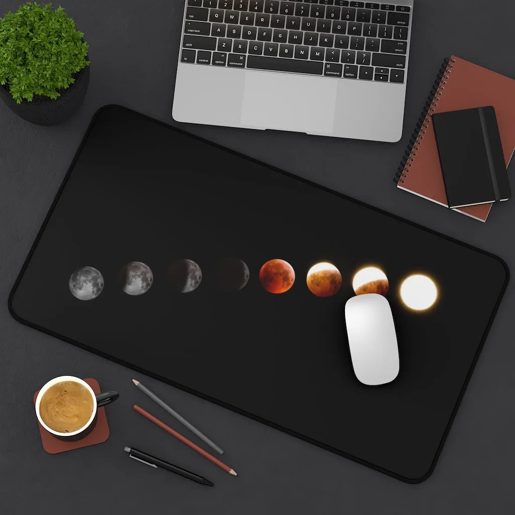 Desk Mat, Office Accessories, Moon Phases, Celestial, Office Decor, Computer Accessories