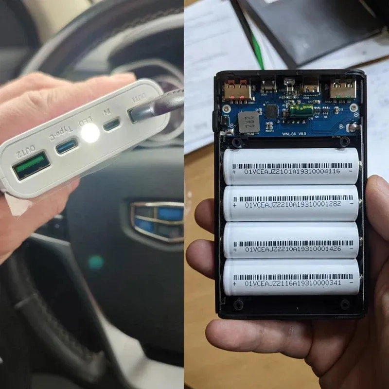 DIY 18650 Power Bank Case with Dual USB-C Ports and Fast Charging Capability – 22.5W Quick Charge for Mobile Devices
