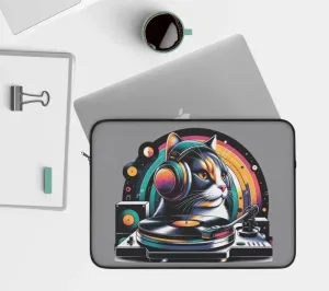 DJ Calico Cat - Laptop Sleeve