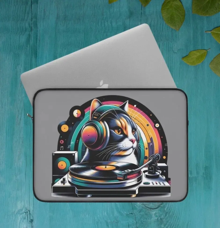 DJ Calico Cat - Laptop Sleeve