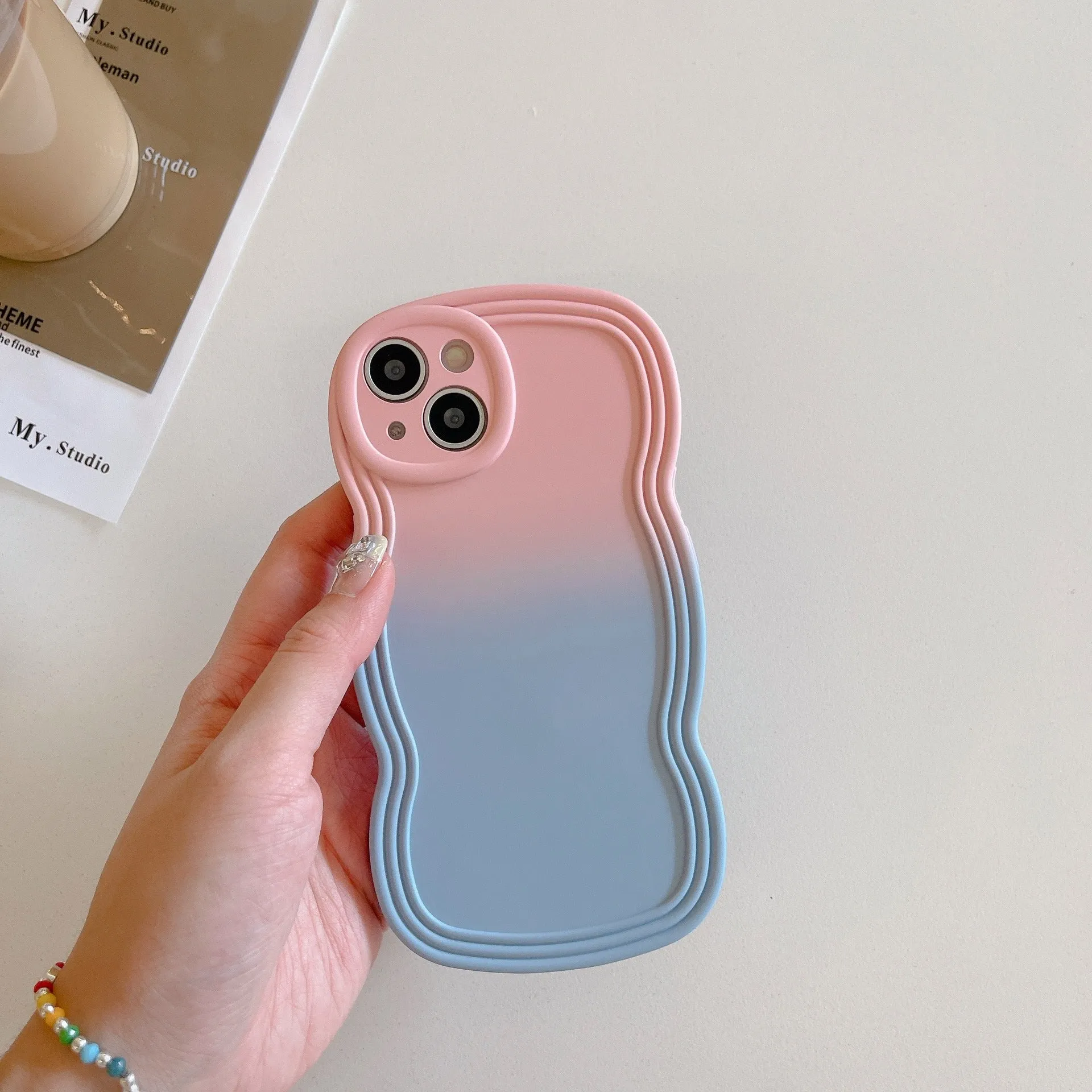 Fancy design Gradient Color Phone Case For iphone 12 pro case cute for barbie phone case 2023
