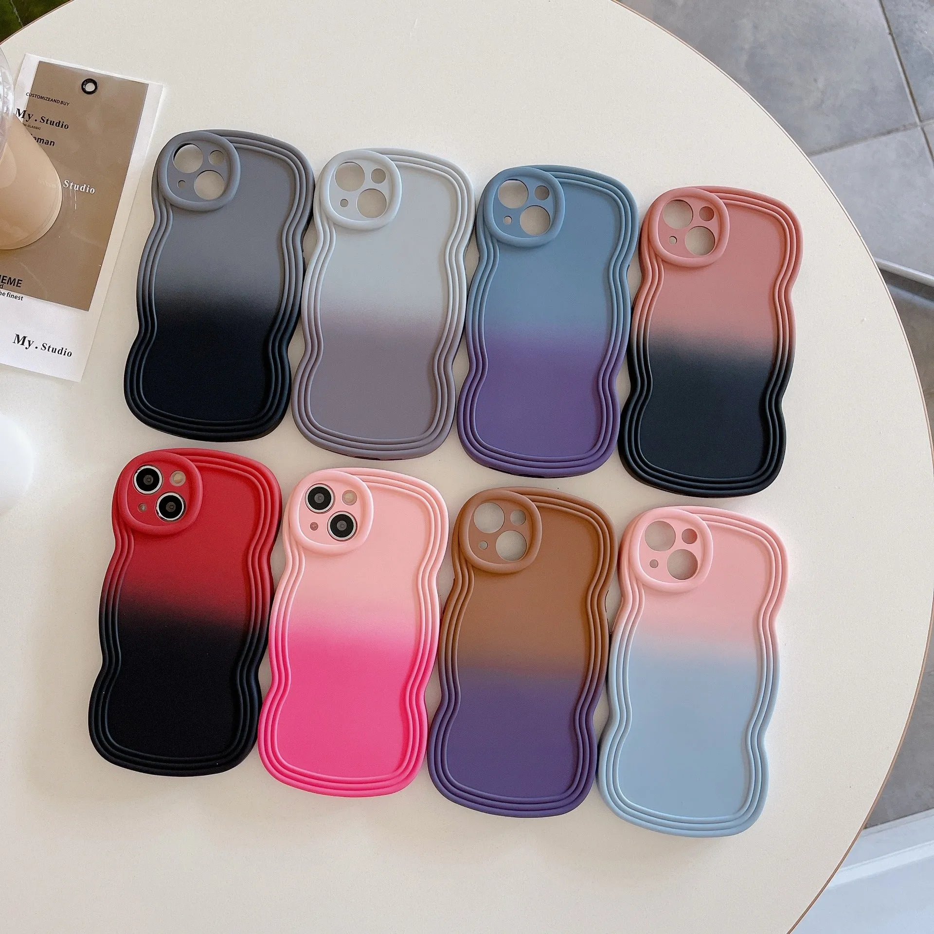 Fancy design Gradient Color Phone Case For iphone 12 pro case cute for barbie phone case 2023