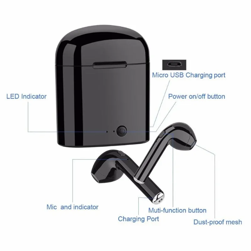 FitK Airbuds Wireless Bluetooth 5.0 Earbuds With Charging Box For Smartphones
