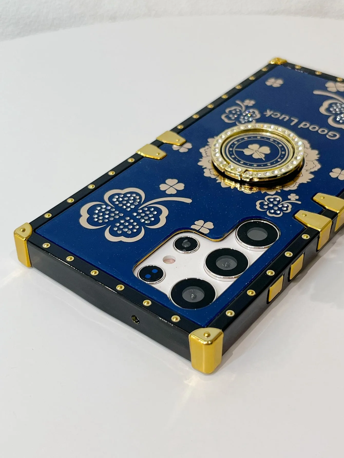 Floral Pattern Phone Case With Ring Holder