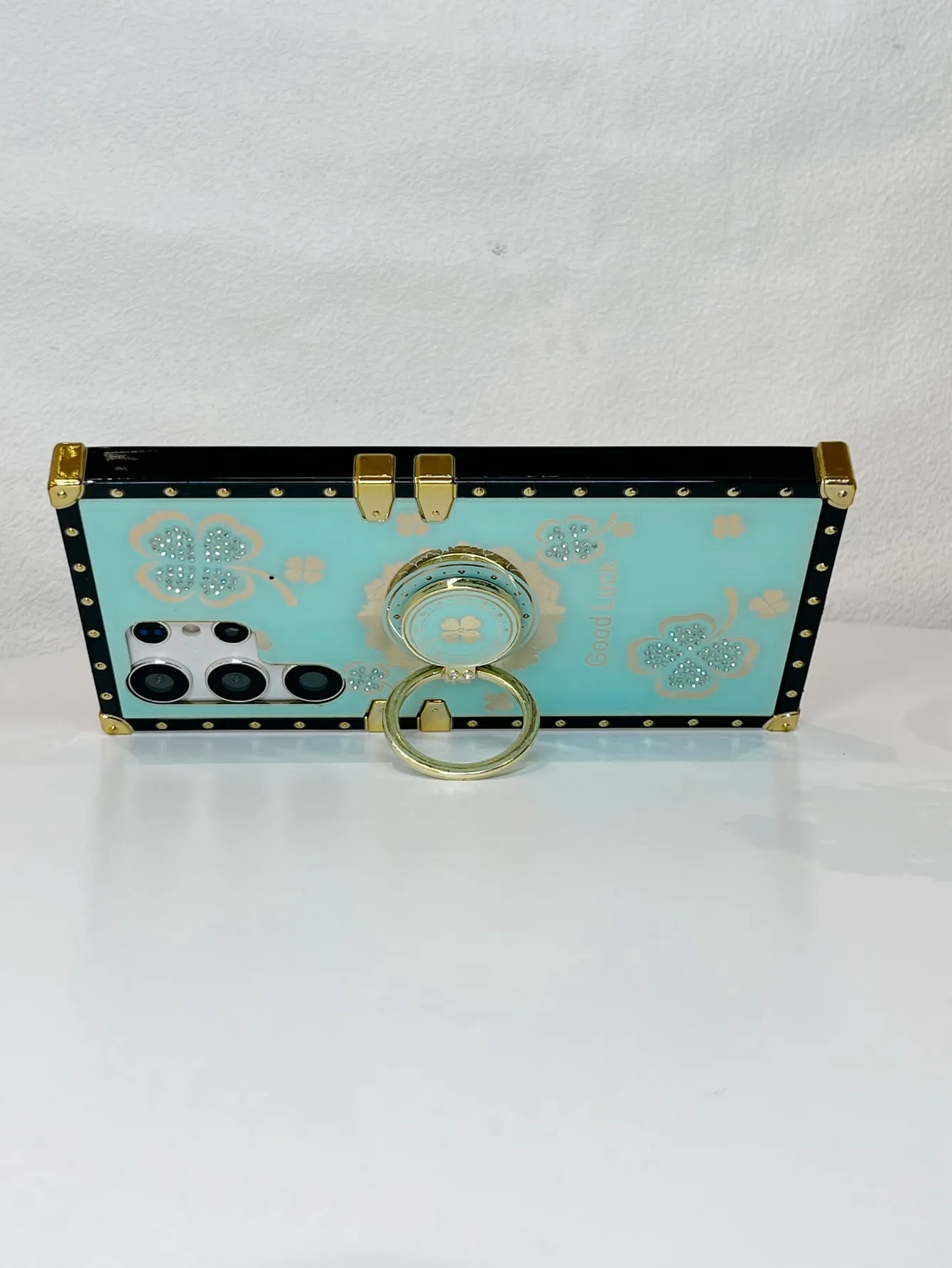 Floral Pattern Phone Case With Ring Holder