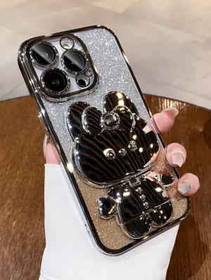 Glitter phone cases|Rabbit Decor Glitter Phone Case