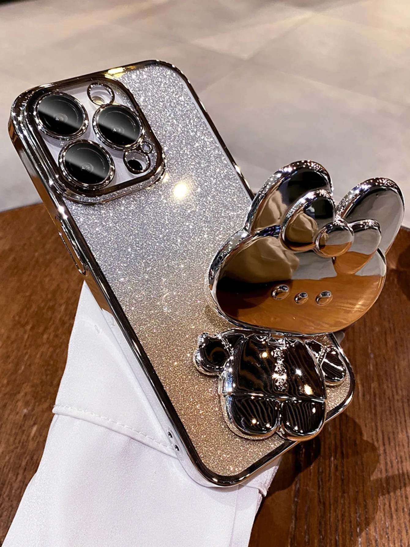 Glitter phone cases|Rabbit Decor Glitter Phone Case