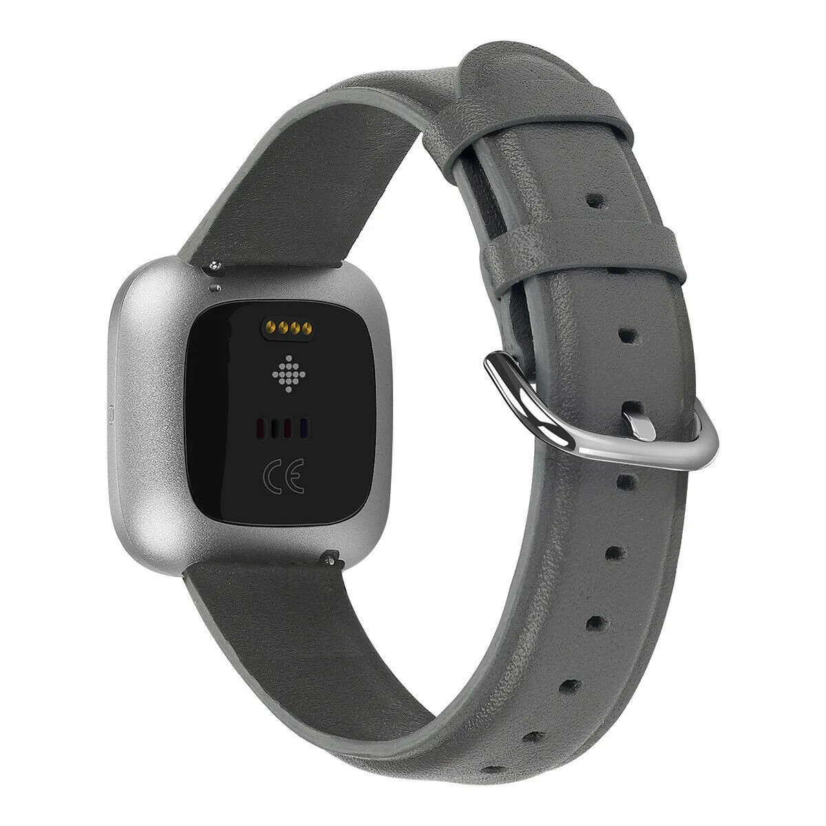 Grey Leather Strap for Fitbit Versa 3
