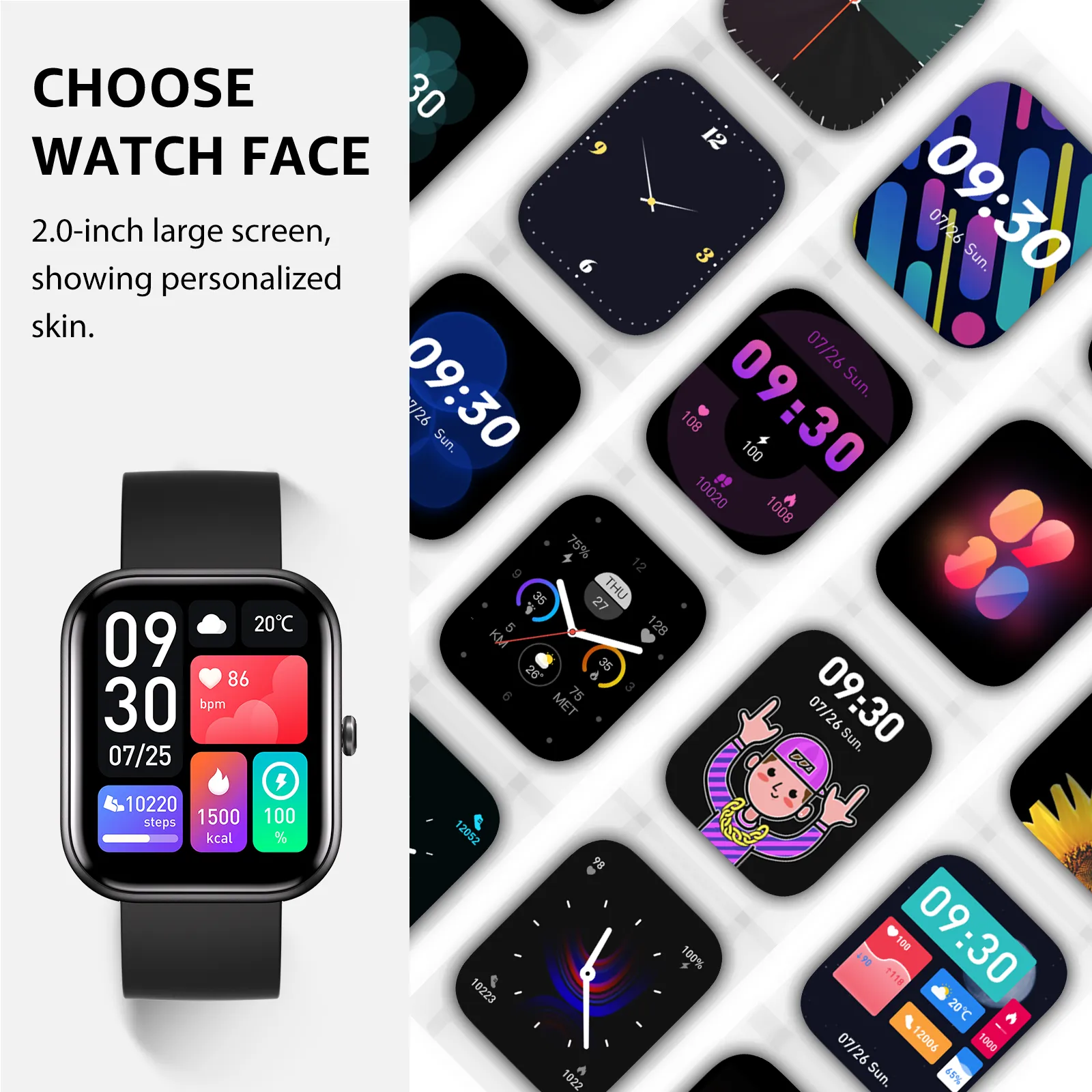GTS6 Smartwatch for Android and IOS, 2" HD Touch Screen, Built-in Bluetooth, GPS & Alexa Technology, IP67 Waterproof, Health & Fitness Tracker - 100 Sport Modes & 5 Color Smartwatch