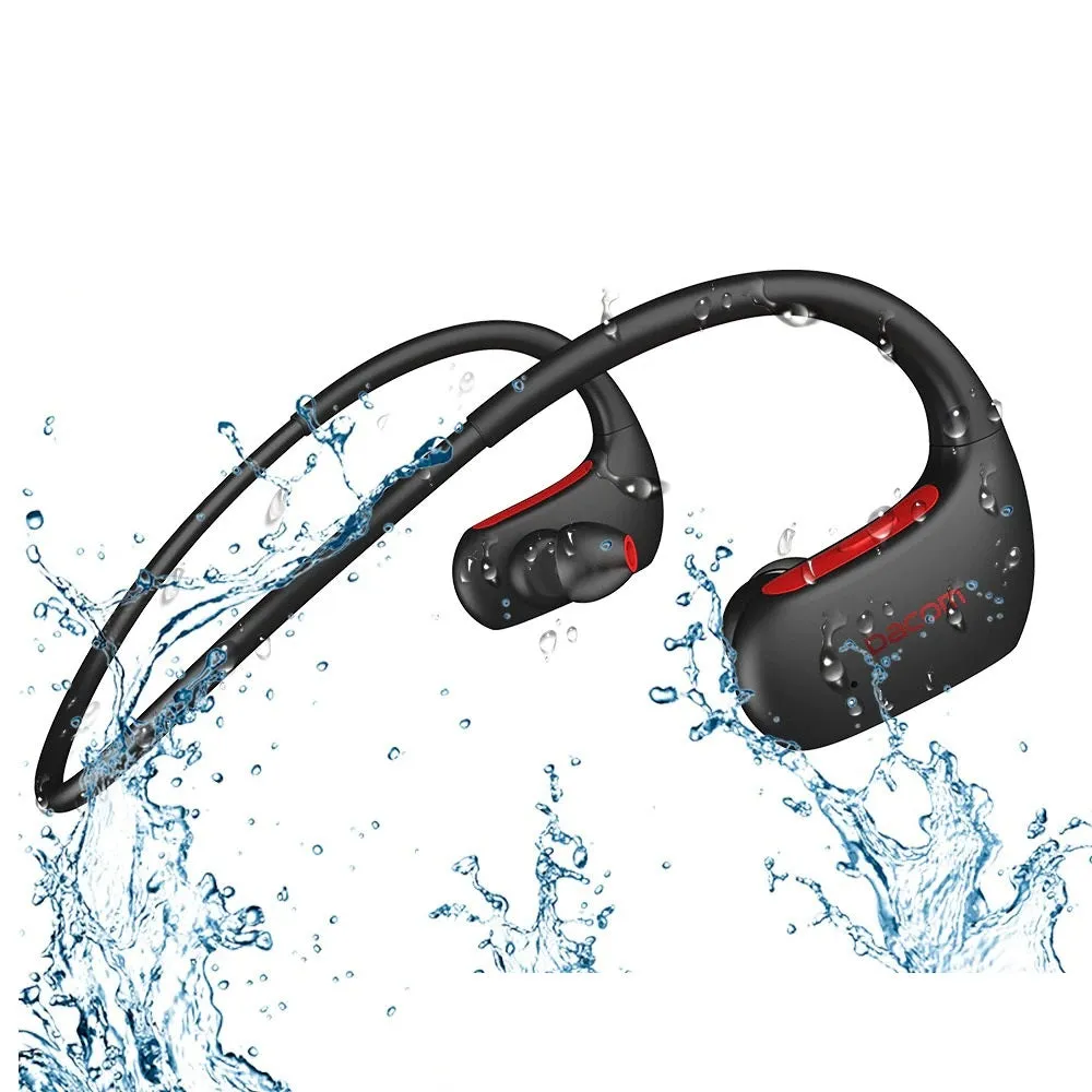 IPX7 Waterproof Earbuds for Swimming Bluetooth Swimming Headphones with Mic Swimming Ear Buds