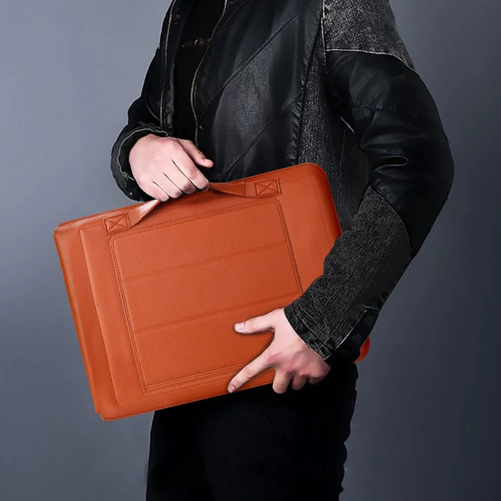 Leather Sleeve Set With Support Frame for MacBook 13-inch