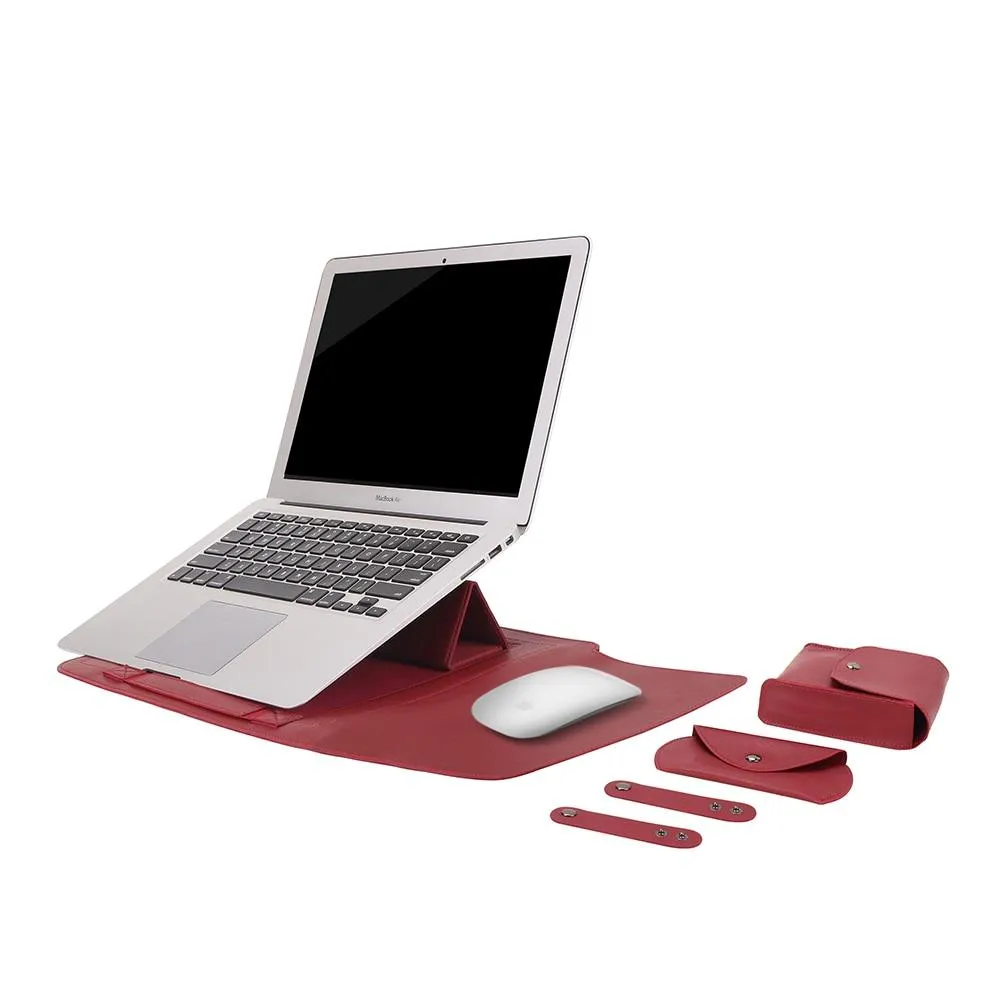 Leather Sleeve Set With Support Frame for MacBook 13-inch