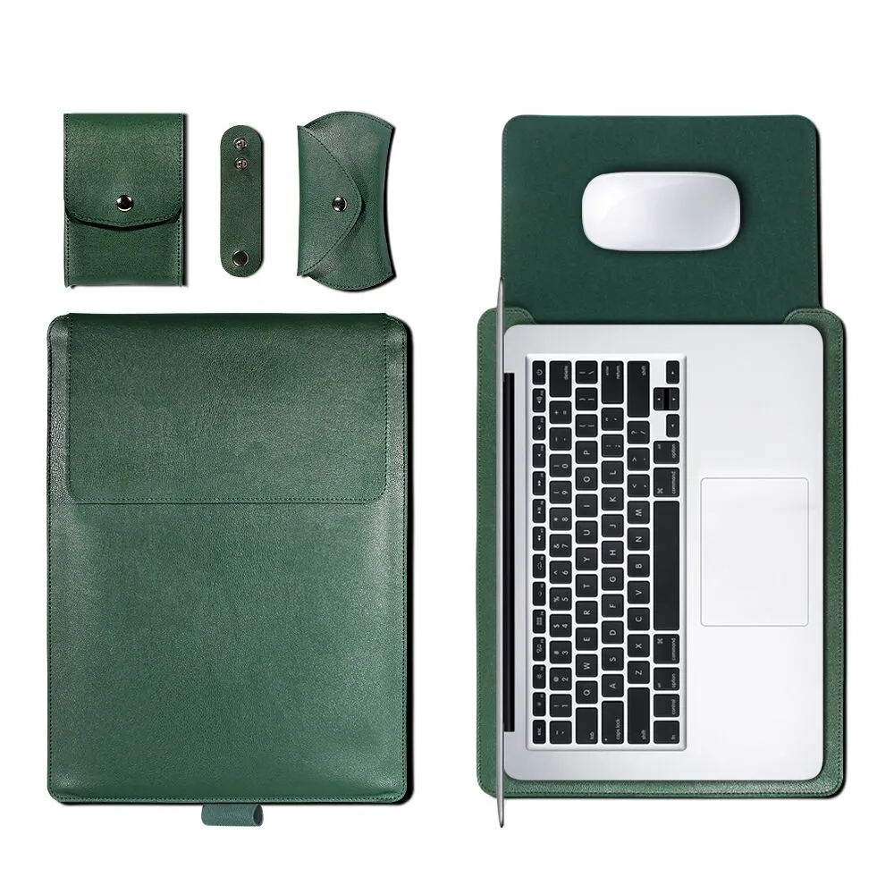Leather Sleeve Set With Support Frame for MacBook 13-inch
