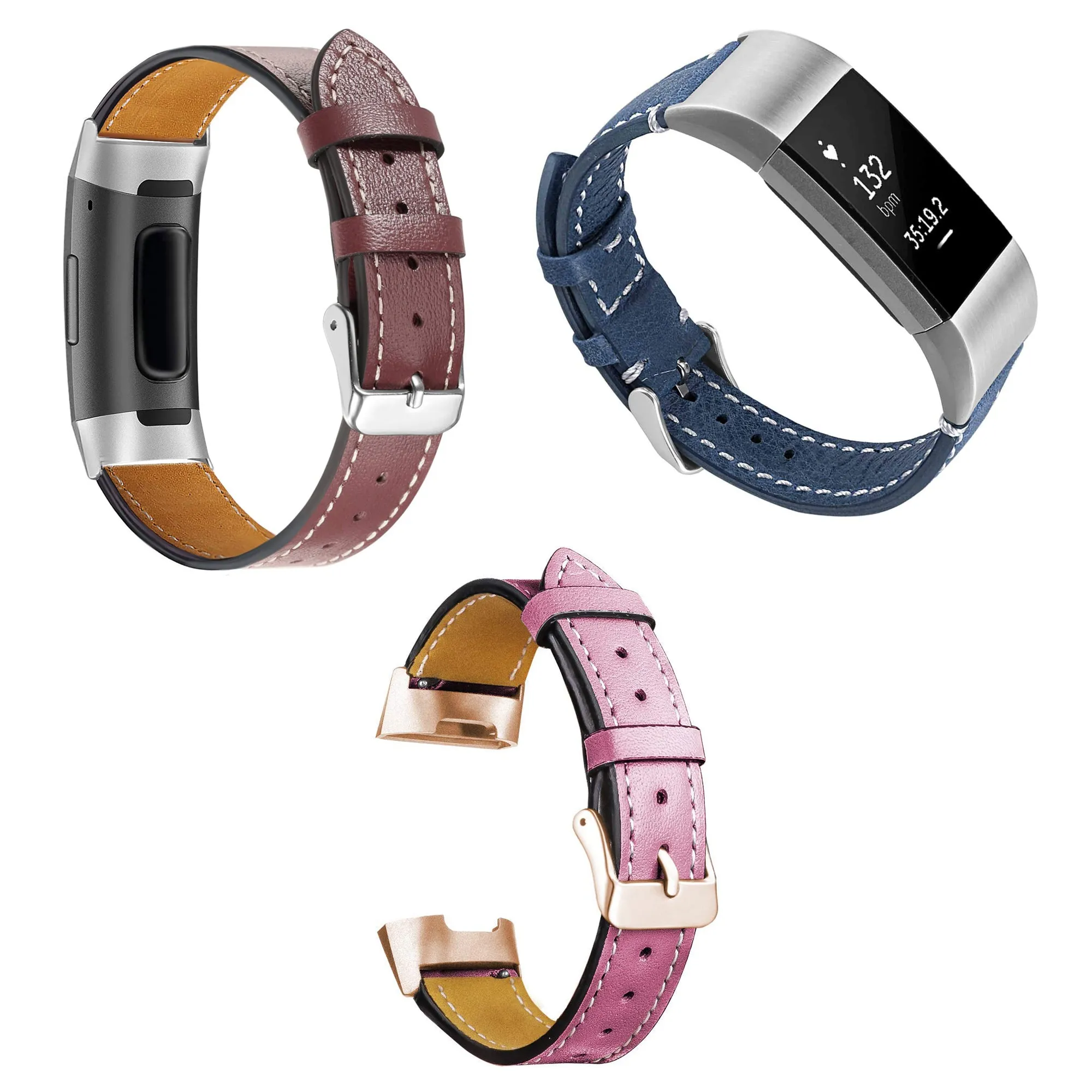 Leather Strap for Fitbit Charge 3