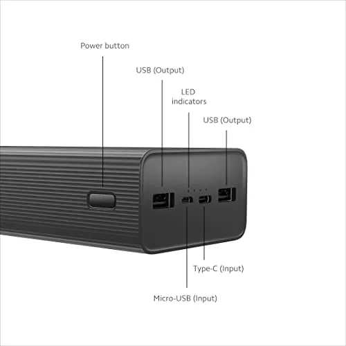 Mi Power Bank Boost Pro 30000mAh with 18W Fast Charging|Power Delivery 3.0|24W Fast Recharging|Triple Output Port|Dual Input with Type C|16 Layer Protection (Black)