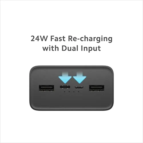Mi Power Bank Boost Pro 30000mAh with 18W Fast Charging|Power Delivery 3.0|24W Fast Recharging|Triple Output Port|Dual Input with Type C|16 Layer Protection (Black)