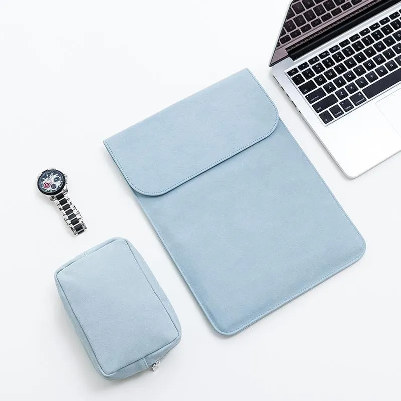 Multitasky Women's Vegan Leather Laptop Sleeve and Small Pouch Set