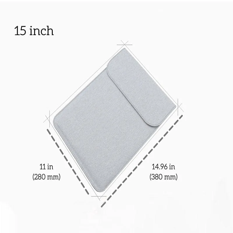 Multitasky Women's Vegan Leather Laptop Sleeve and Small Pouch Set