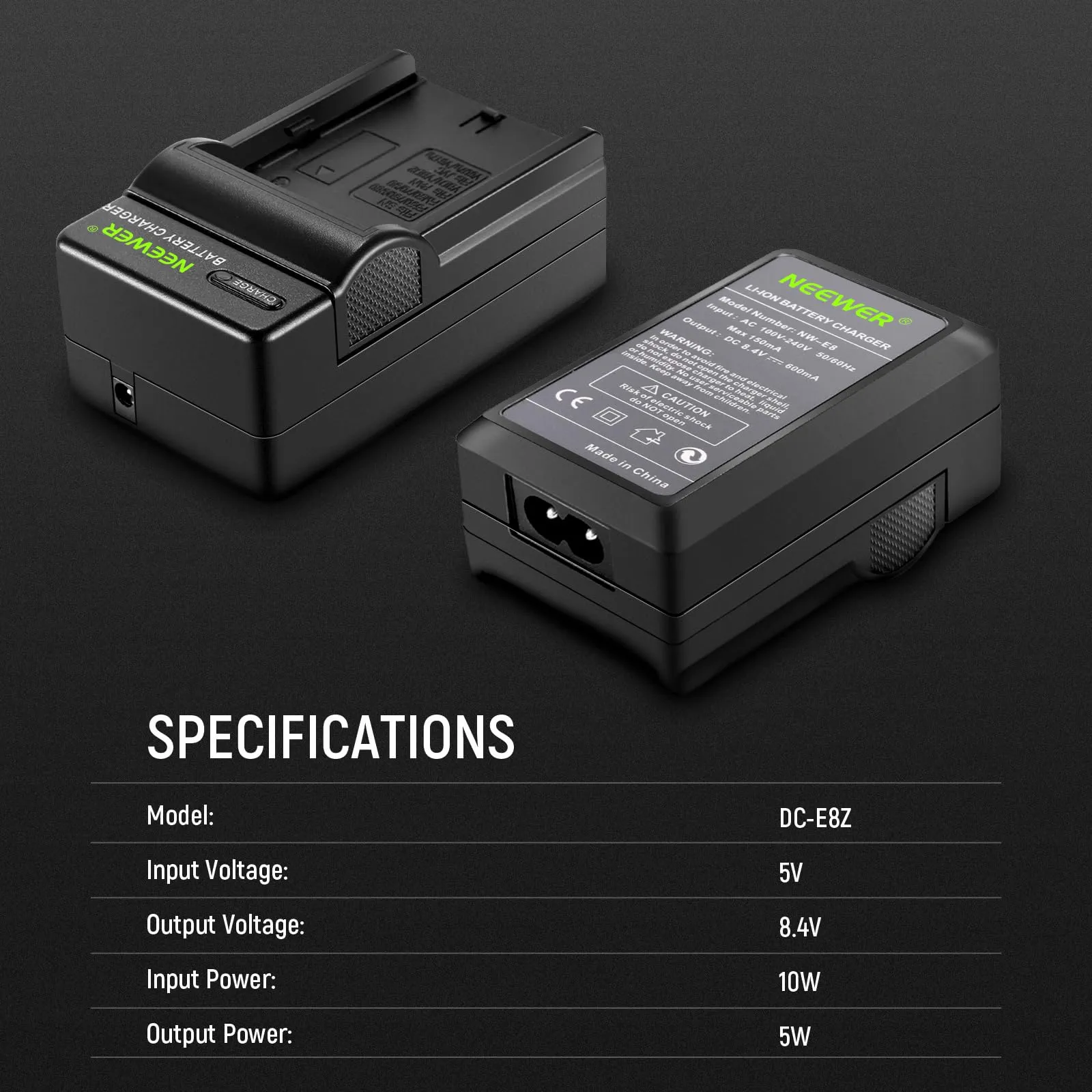 NEEWER DC-E8Z NP F Battery Charger For Sony NP-F Series