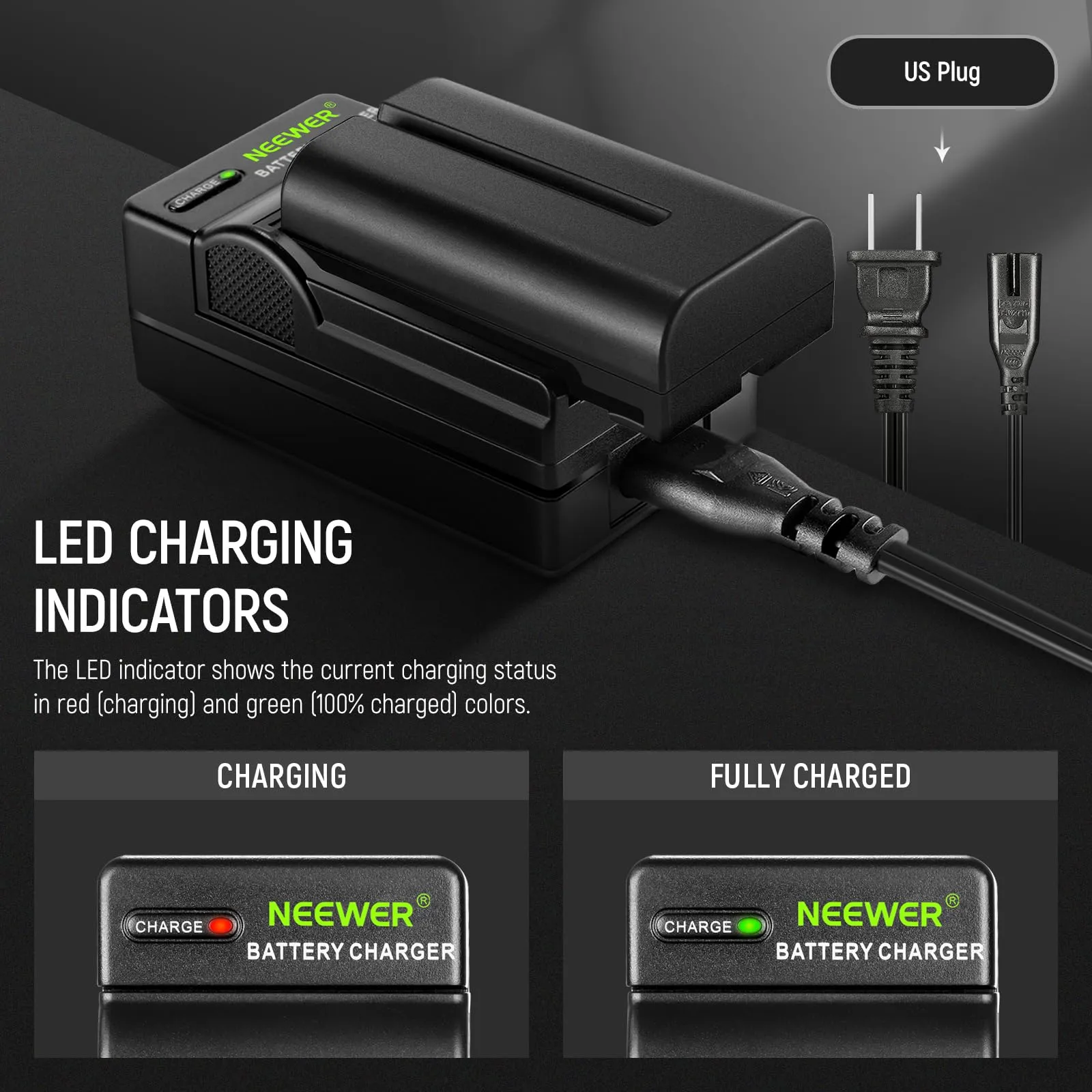 NEEWER DC-E8Z NP F Battery Charger For Sony NP-F Series