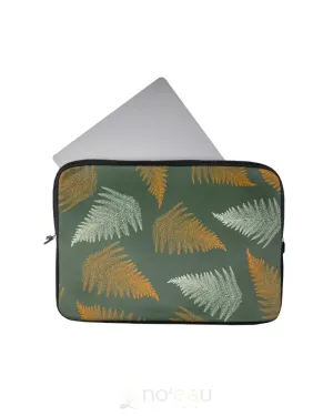 No'eau Designers - Protective 15.6 Inch Laptop Sleeve with Hawaiian Palapalai Fern - Stylish Laptop Cover and Case