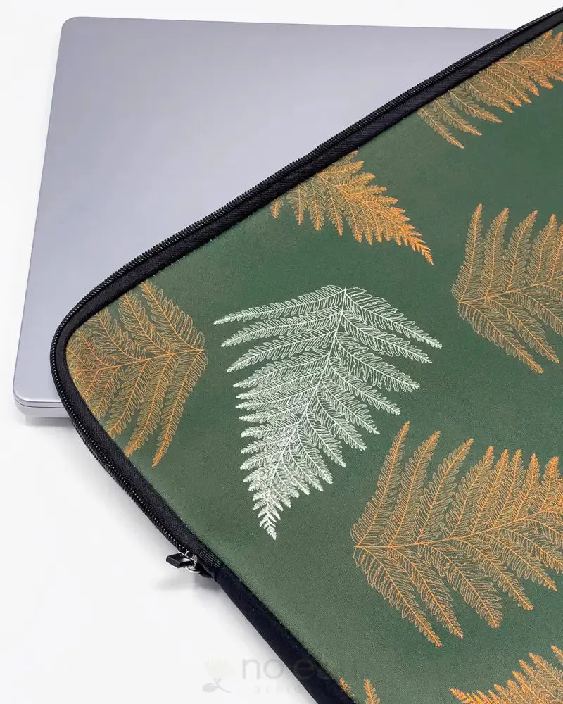 No'eau Designers - Protective 15.6 Inch Laptop Sleeve with Hawaiian Palapalai Fern - Stylish Laptop Cover and Case